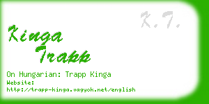 kinga trapp business card